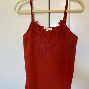 FSL Apparel Cami- V-neck detail - burnt orange - size small